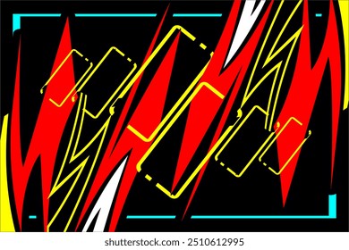 Sport Car decal wrap design vector. Graphic abstract stripe racing background kit designs for vehicle, race car, rally, adventure and livery