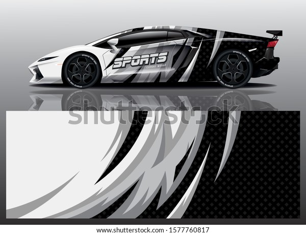 sport car decal wrap design\
vector