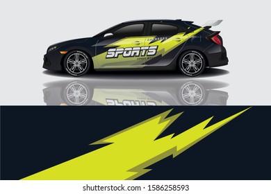 Sport Car Decal Wrap Vector 