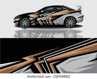 sport car decal wrap vector design