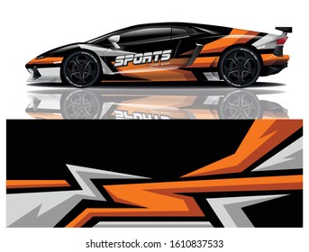 Sport Car Decal Wrap Vector Design