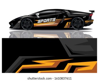 Sport Car Decal Wrap Vector Design