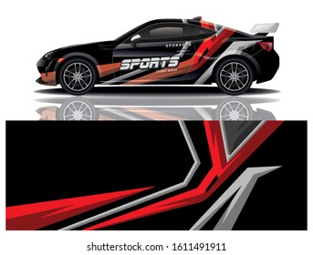 Sport Car Decal Wrap Vector Design 