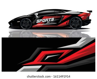 Sport Car Decal Wrap Vector Design 