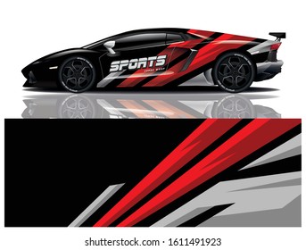Sport Car Decal Wrap Vector Design 