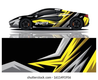 Sport Car Decal Wrap Vector Design 