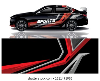 Sport Car Decal Wrap Vector Design 