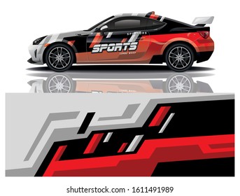 Sport Car Decal Wrap Vector Design 