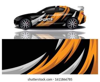 Sport Car Decal Wrap Vector Design