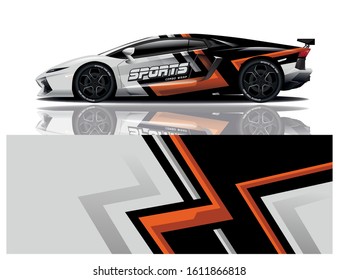 Sport Car Decal Wrap Vector Design