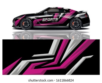 Sport Car Decal Wrap Vector Design