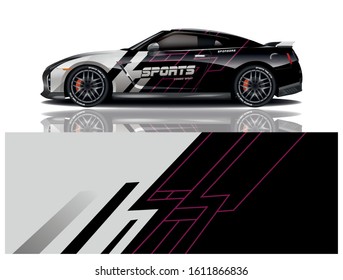 Sport Car Decal Wrap Vector Design