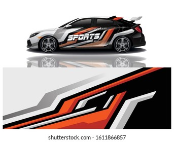 Sport Car Decal Wrap Vector Design