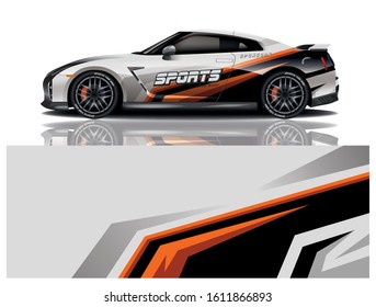 Sport Car Decal Wrap Vector Design
