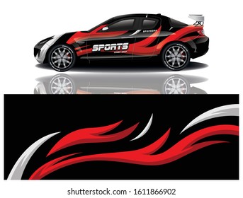 Sport Car Decal Wrap Vector Design
