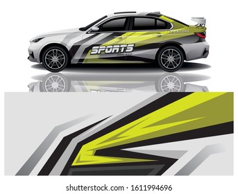 Sport Car Decal Wrap Vector Design 