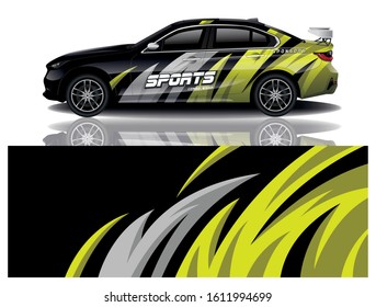 Sport Car Decal Wrap Vector Design 