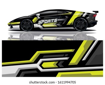 Sport Car Decal Wrap Vector Design 