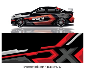 Sport Car Decal Wrap Vector Design 