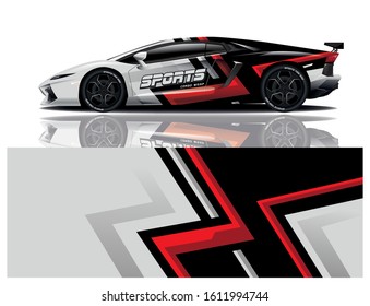 Sport Car Decal Wrap Vector Design 