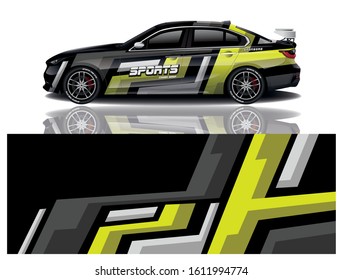 Sport Car Decal Wrap Vector Design 
