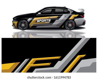 Sport Car Decal Wrap Vector Design 