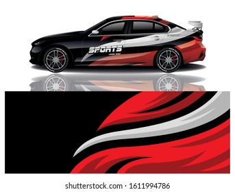 Sport Car Decal Wrap Vector Design 