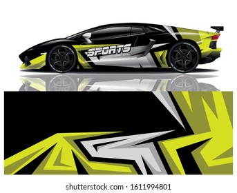 Sport Car Decal Wrap Vector Design 
