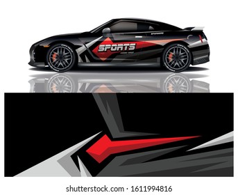 Sport Car Decal Wrap Vector Design 