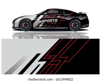 Sport Car Decal Wrap Vector Design 