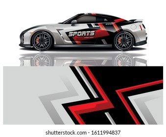 Sport Car Decal Wrap Vector Design 