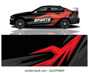 Sport Car Decal Wrap Vector Design 