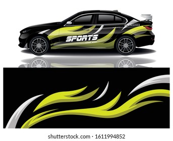 Sport Car Decal Wrap Vector Design 