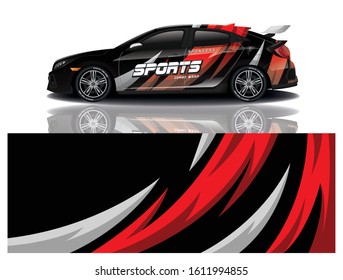 Sport Car Decal Wrap Vector Design 