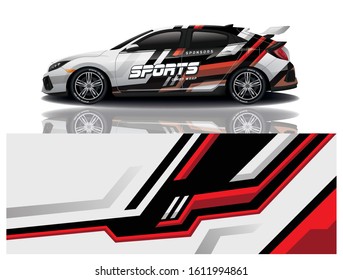 Sport Car Decal Wrap Vector Design 