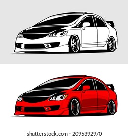 Sport car design concept. Unique modern realistic art. Generic luxury automobile