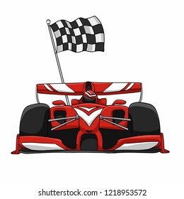 Cartoon Modern Red Sport Car Cool Stock Vector (Royalty Free) 1031973598