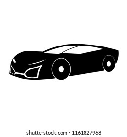 sport car flat design vector icon