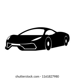 sport car flat design vector icon