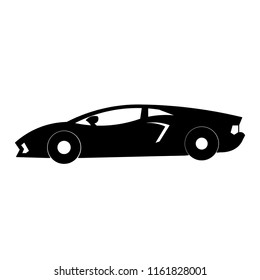 sport car flat design vector icon