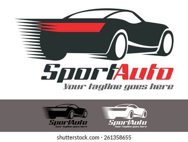 Sport car is a fresh and modern print logo template. Represents speed, dynamism and velocity. Ideal for all types of  car related business and companies.