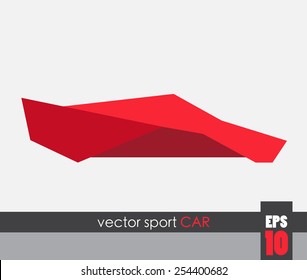 sport car, geometric vector