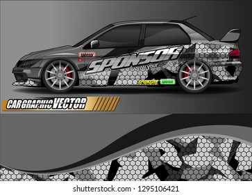 sport car graphic background vector. abstract race style livery design for vehicle vinyl sticker wrap 