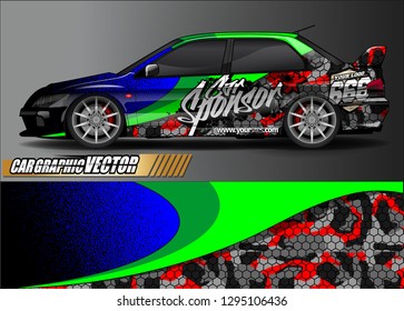 sport car graphic background vector. abstract race style livery design for vehicle vinyl sticker wrap 