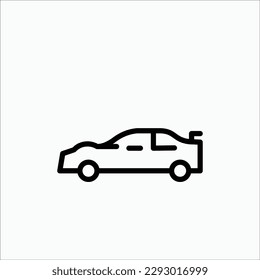 sport car icon, isolated icon in light background, perfect for website, blog, logo, graphic design, social media, UI, mobile app