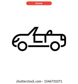 sport car icon isolated sign symbol vector illustration - high quality black style vector icons
