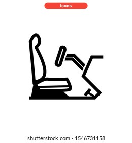 sport car icon isolated sign symbol vector illustration - high quality black style vector icons
