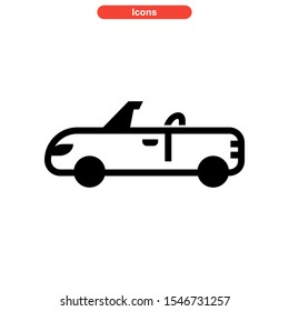 sport car icon isolated sign symbol vector illustration - high quality black style vector icons
