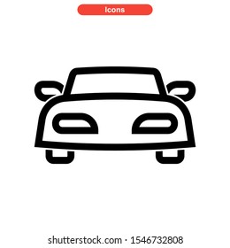 sport car icon isolated sign symbol vector illustration - high quality black style vector icons
