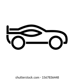 sport car icon isolated sign symbol vector illustration - high quality black style vector icons
